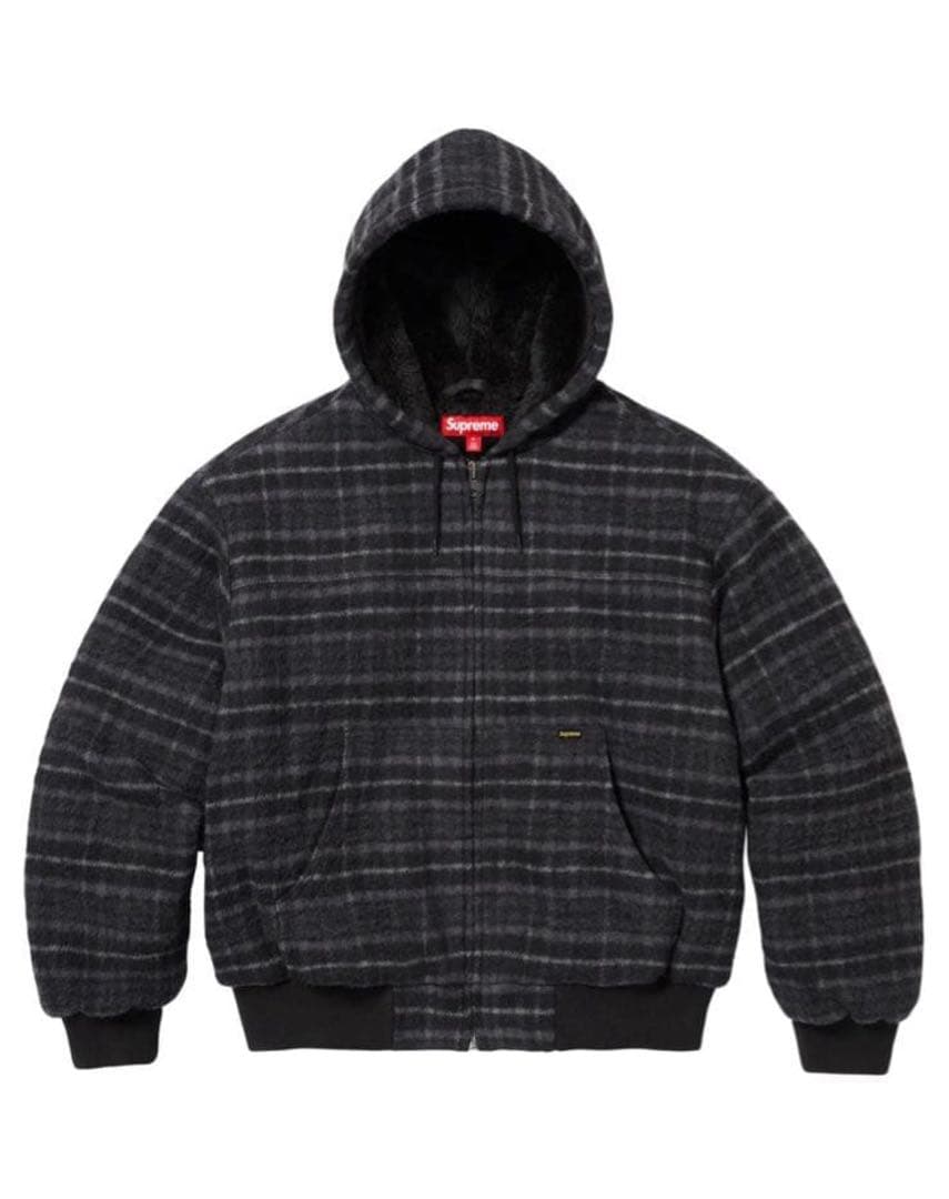 ジャケット・アウター supreme Plaid Wool Hooded Work Jacket