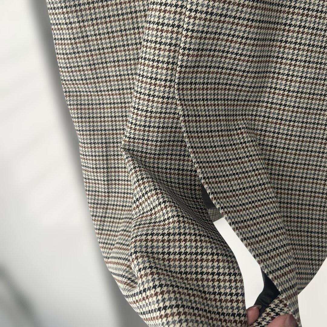 【未使用】23区 ガンクラブ チェックストレッチ ワンピース 千鳥柄 32