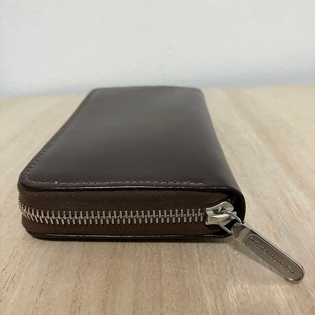 訳あり未使用 ✨ホワイトハウスコックス✨ラウンドジップ✨長財布✨ダークブラウン