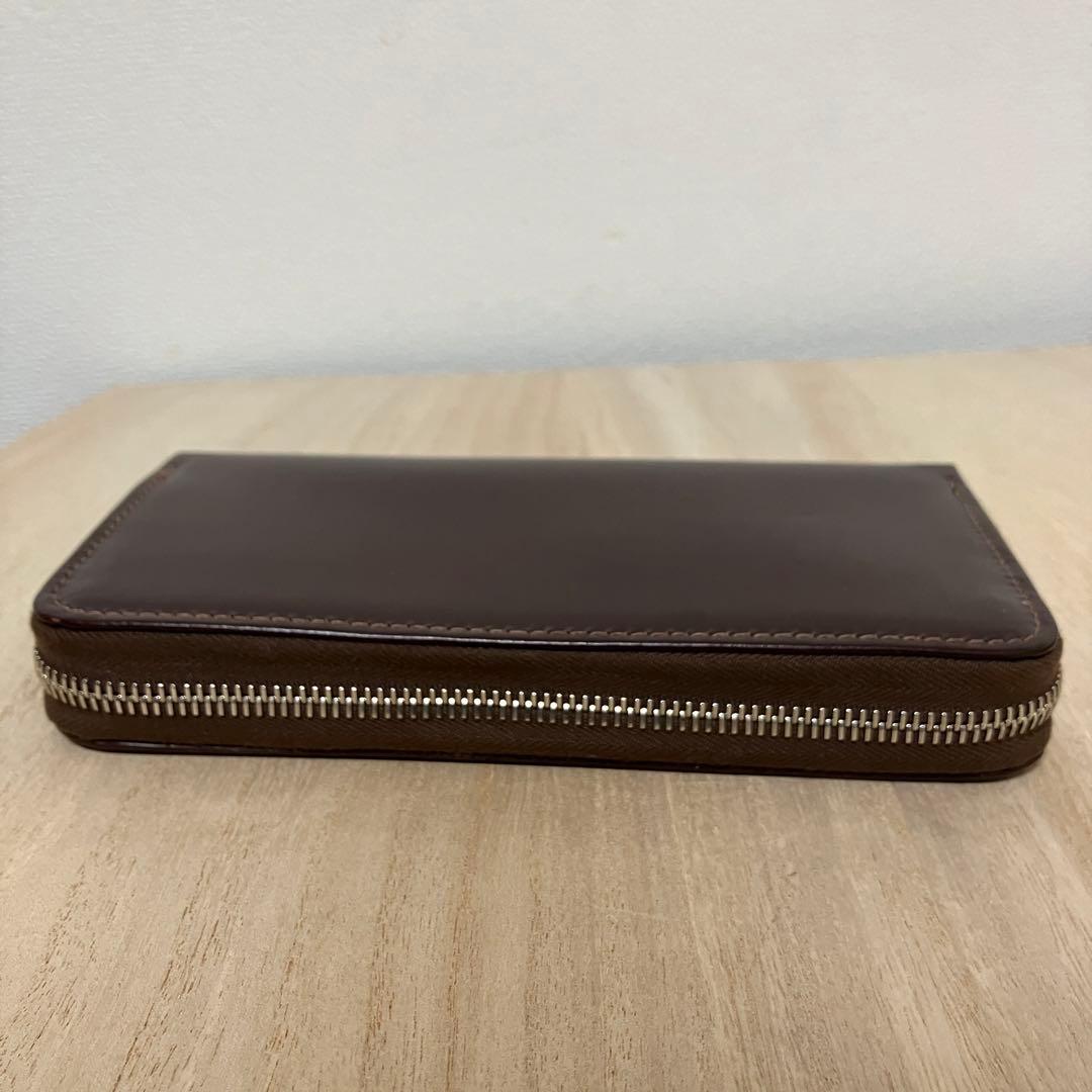 訳あり未使用 ✨ホワイトハウスコックス✨ラウンドジップ✨長財布✨ダークブラウン