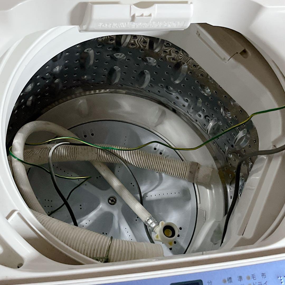 YAMADAヤマダ電機 5kg 全自動洗濯機 排水ホース ホワイト白