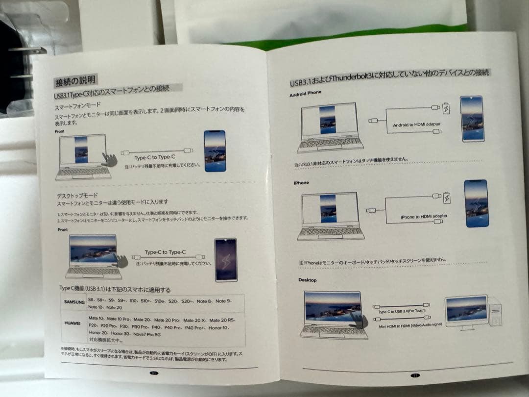 新品　13.3インチ　モニター178度超広視野角のIPSディスプレイ360度回転