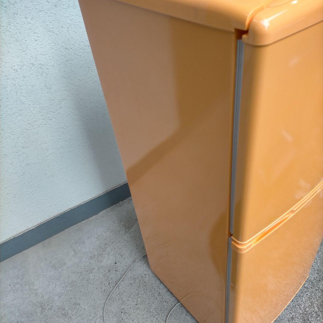 送料無料 アクア　ノンフロン冷凍冷蔵庫　AQR-141A　オレンジ色