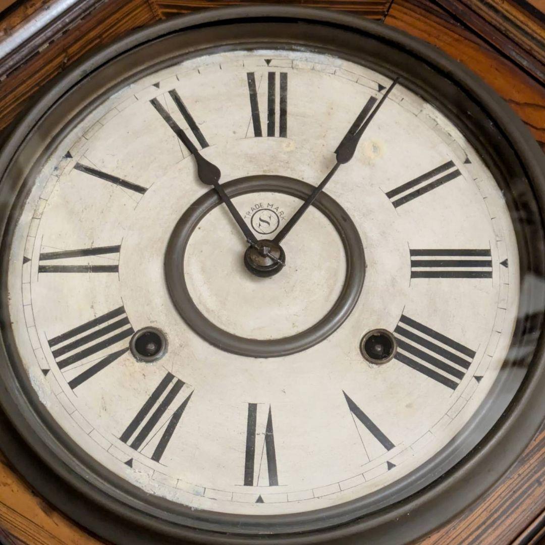 古時計　アンティーク掛時計　ゼンマイ機械　振り子時計　精工舎