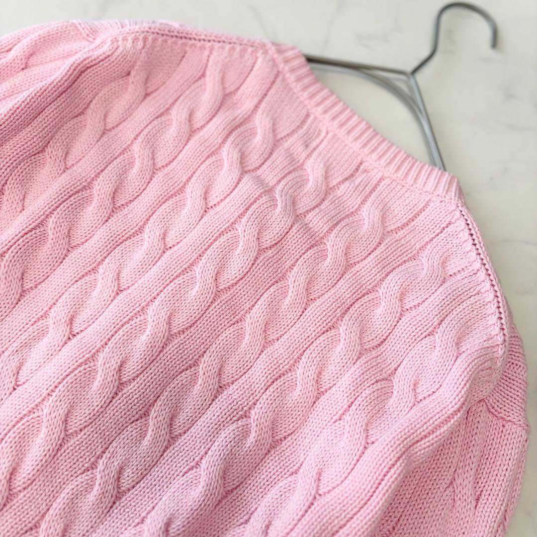 ポロ ラルフローレン コットン ニット ケーブル カーディガン 大人気✨極美品