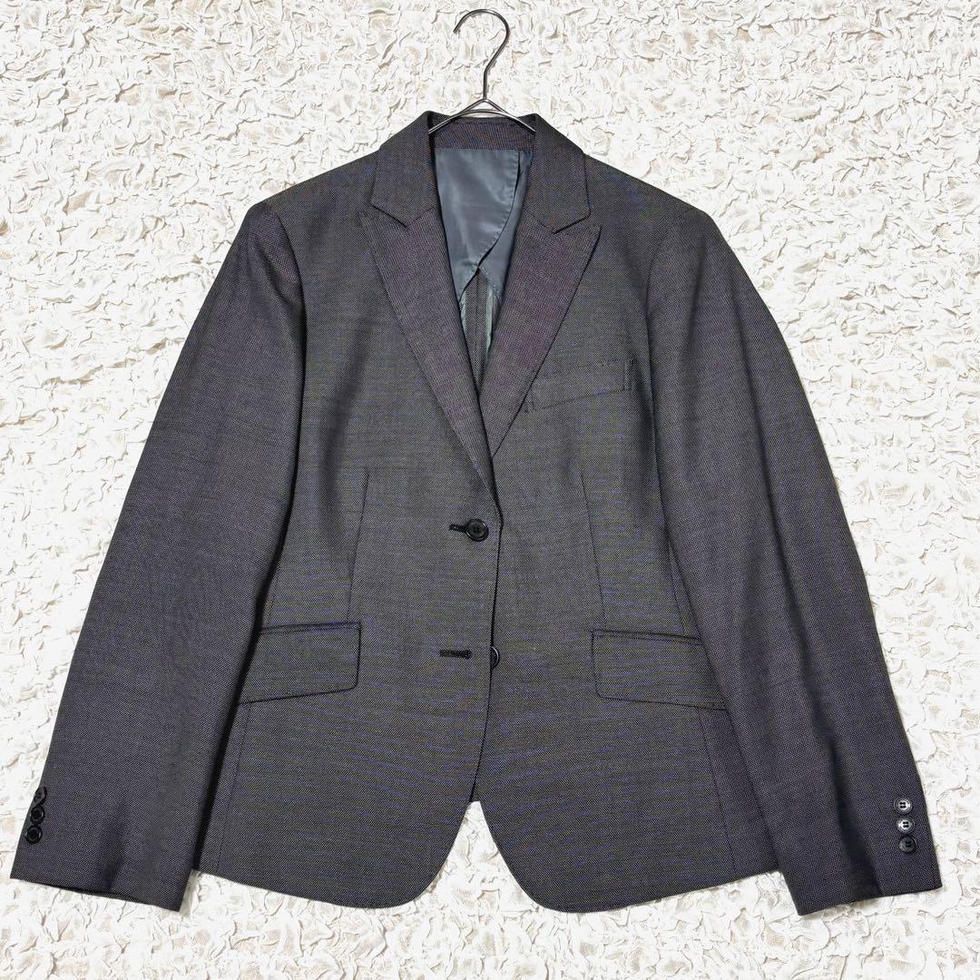 美品 ニューヨーカー パンツスーツ セットアップ シルク混 グレー 15 2XL