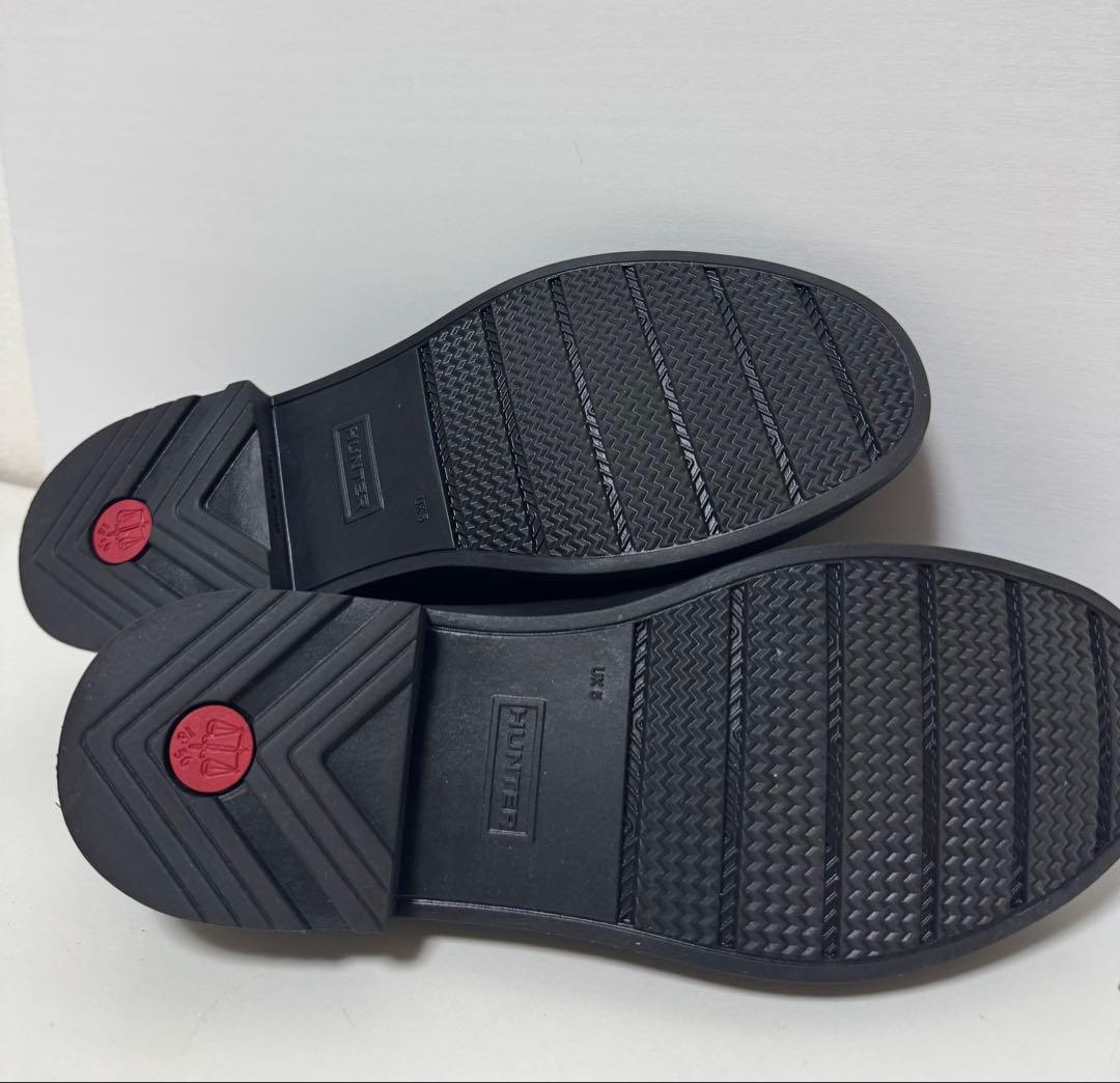 【新品未使用】HUNTER レインシューズ リボン ローファー