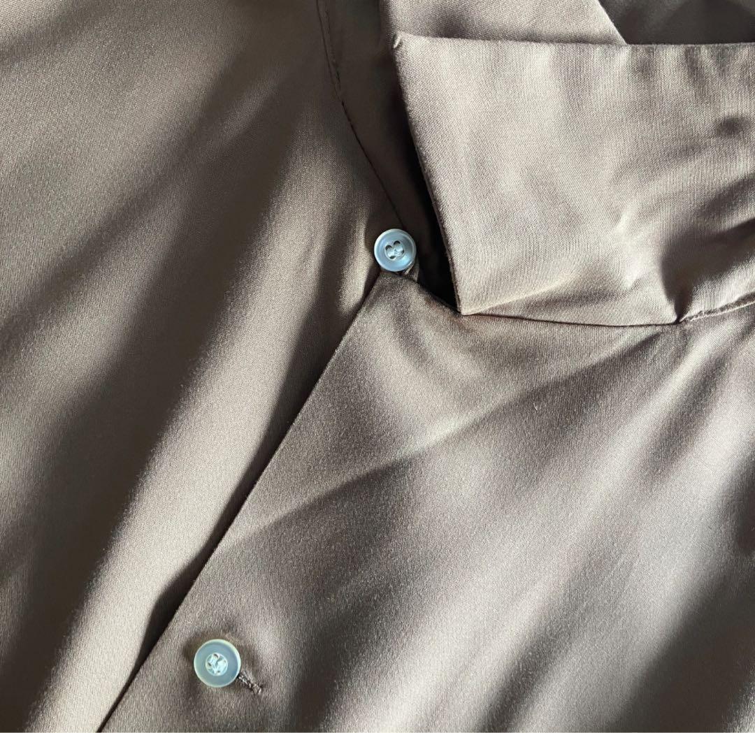 新品 A.R.P. ギャバナロ オープンカラーシャツ レーヨンループカラーシャツ