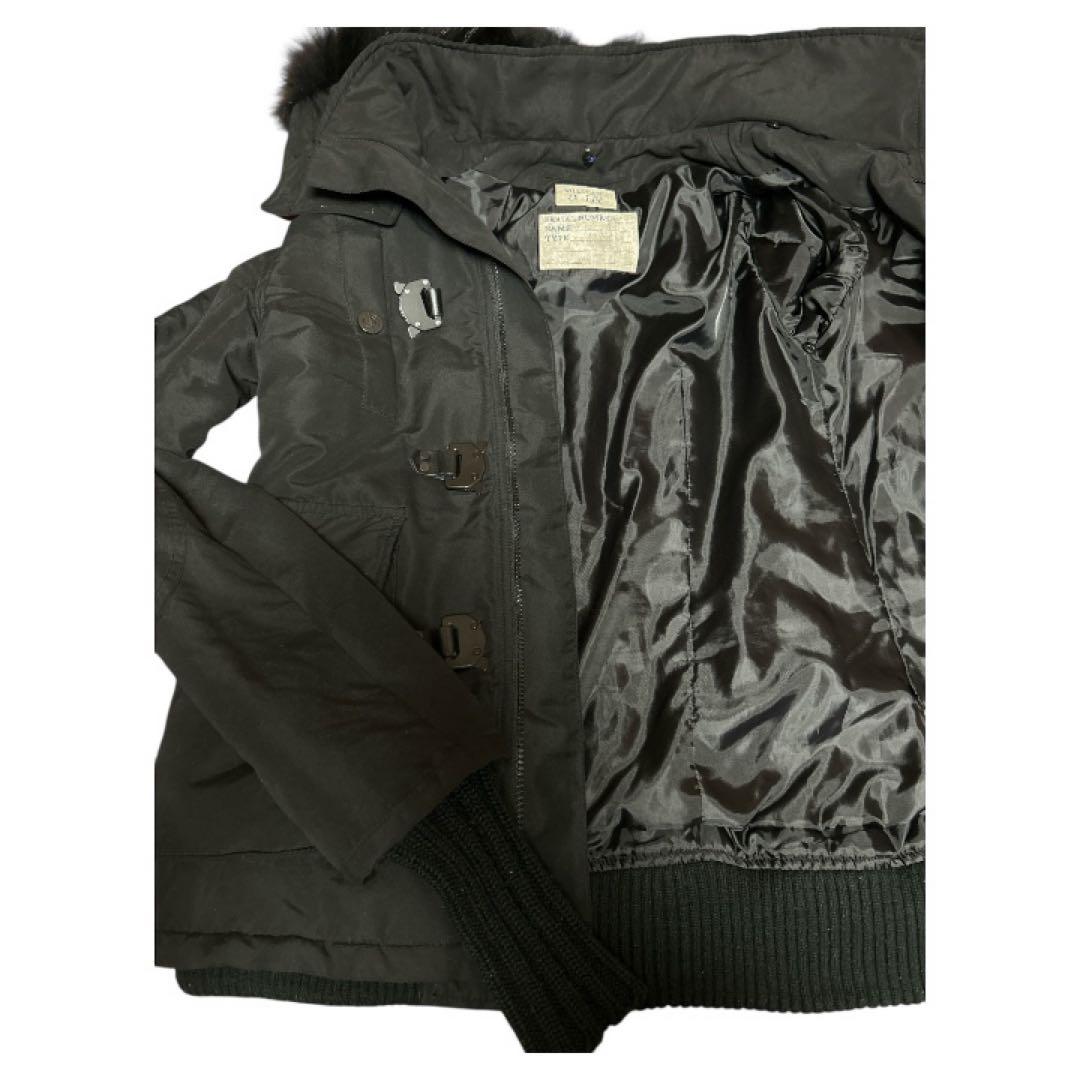 SLY N3B ダウン ラクーン 黒 ミリタリー Y2K