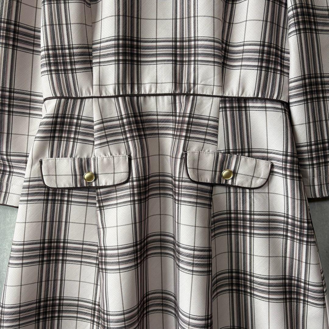新品✨LAISSE PASSÉ チェックフレアーワンピース　36 レッセパッセ