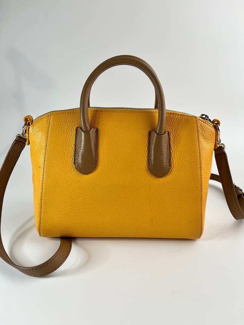 FURLA フルラ　テッサ　2wayイエローレザーバッグ　ビタミンカラー✨