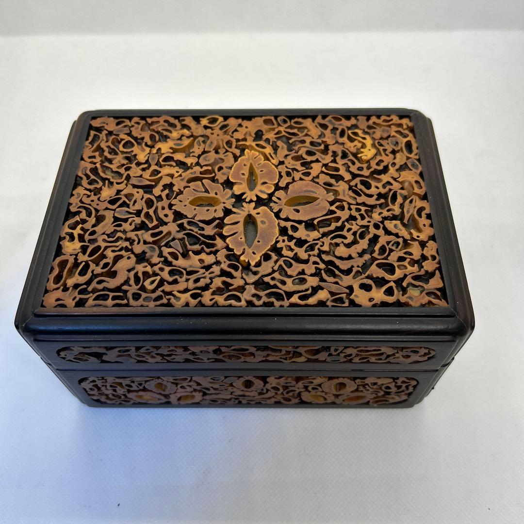 希少 まとめ売り 黒檀 アクセサリーケース 文箱 ジュエリー 長方形 八角形