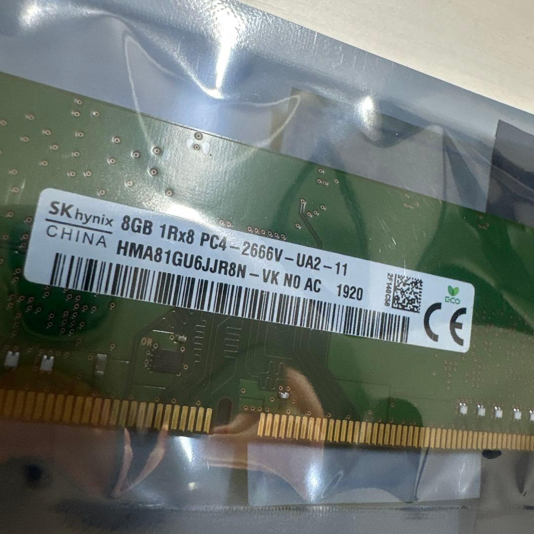 SK hynix 8GB DDR4 メモリ PC4-2666v