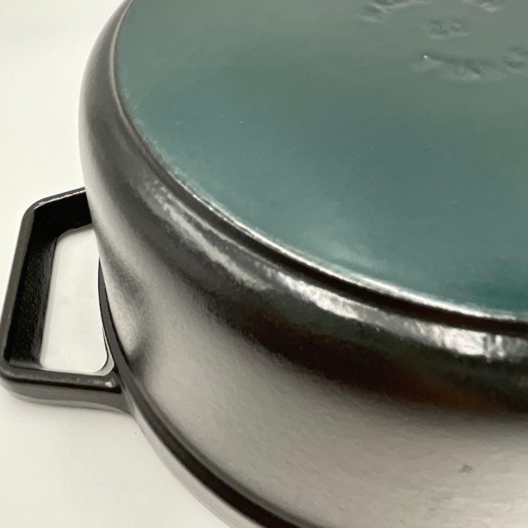 美品　ストウブ ピコ•ココット ラウンド 20cm ブラック 両手鍋