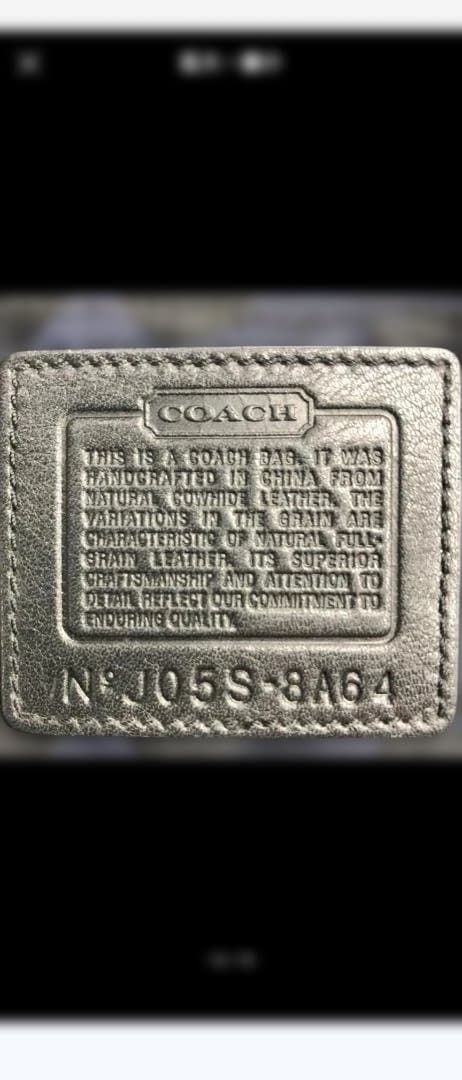 【極美品】COACHコーチ　ハンドバッグ　ポーチ　ブラック　レザー　　8A64