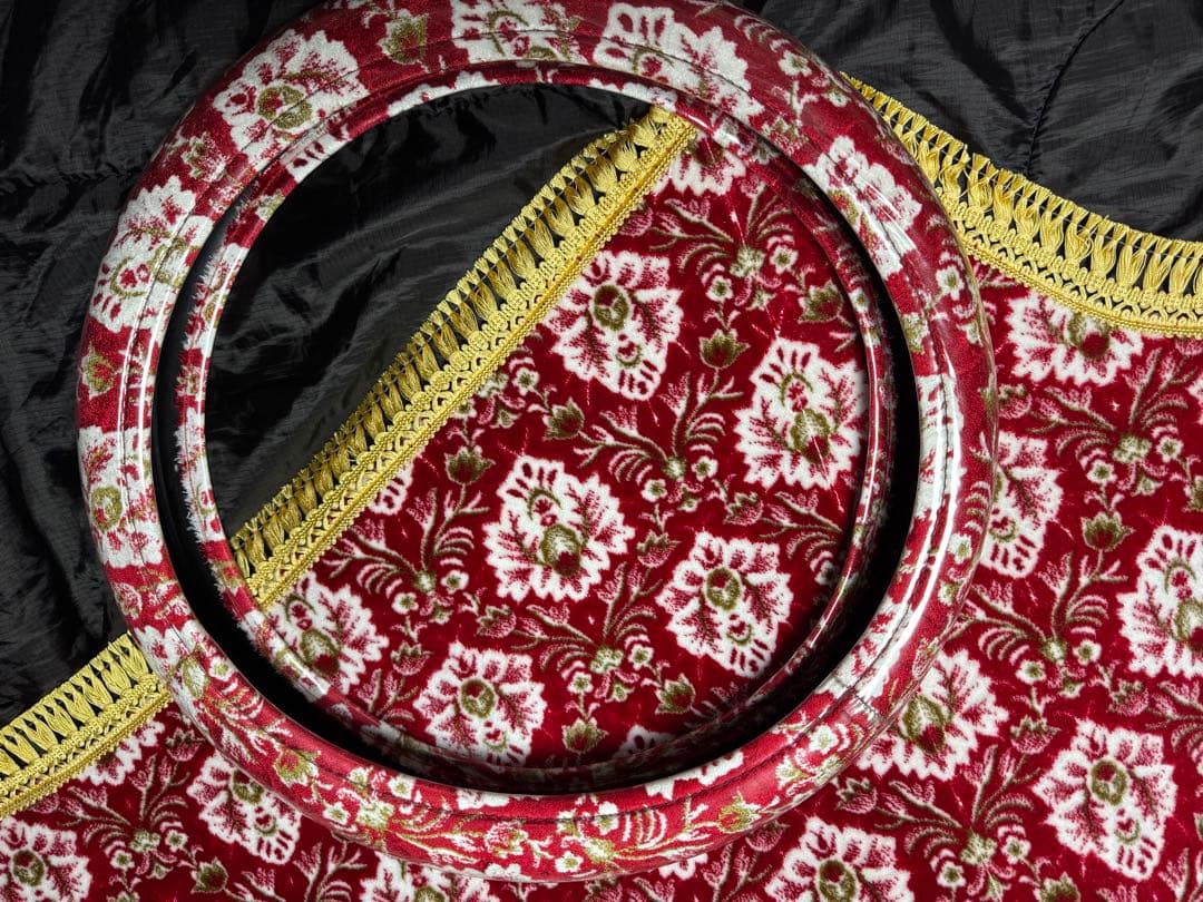 ダッシュボードマット 金華山 ダッシュボード新格子　赤　パーフェクトクオン　縦柄