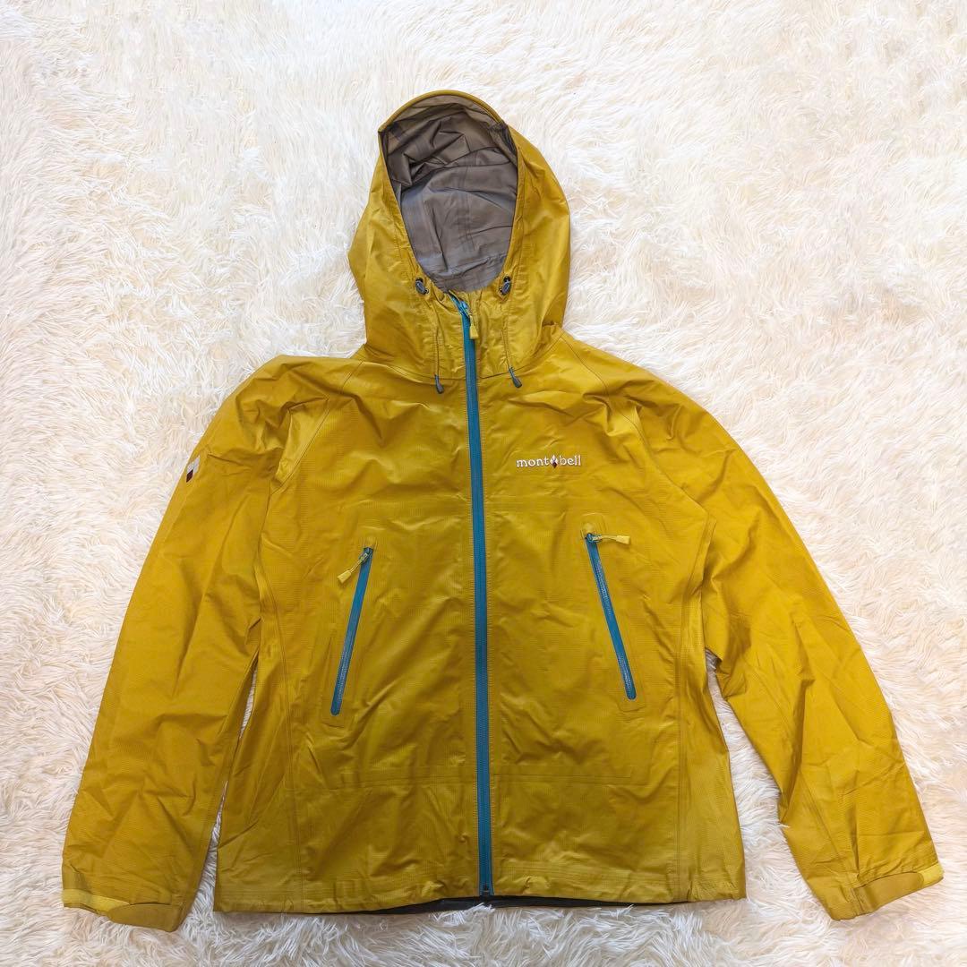 ✨美品✨ mont-bell ストームクルーザージャケット L 黄 フード付き