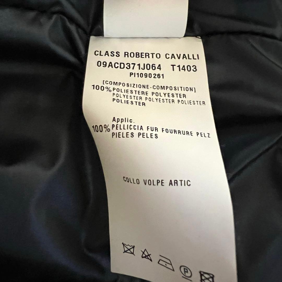 【美品✨】クラスロベルトカヴァリ★豪華2way★ファーダウンジャケット★38