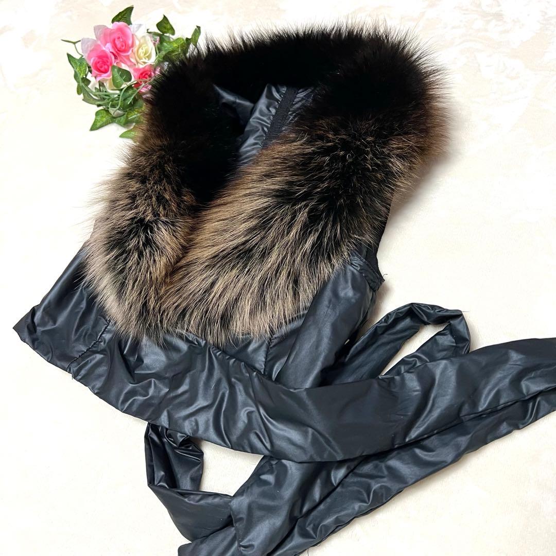 【美品✨】クラスロベルトカヴァリ★豪華2way★ファーダウンジャケット★38