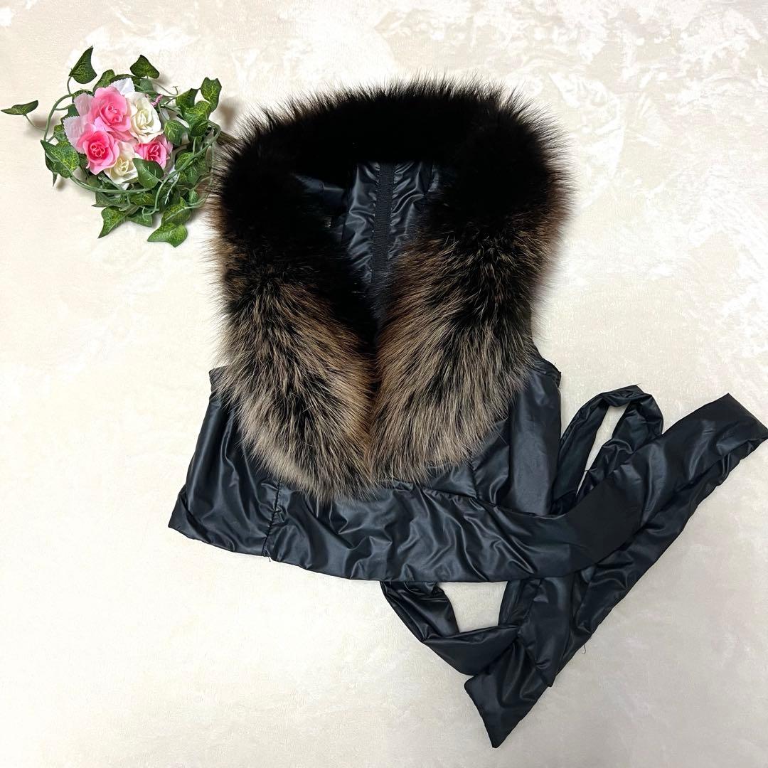 【美品✨】クラスロベルトカヴァリ★豪華2way★ファーダウンジャケット★38