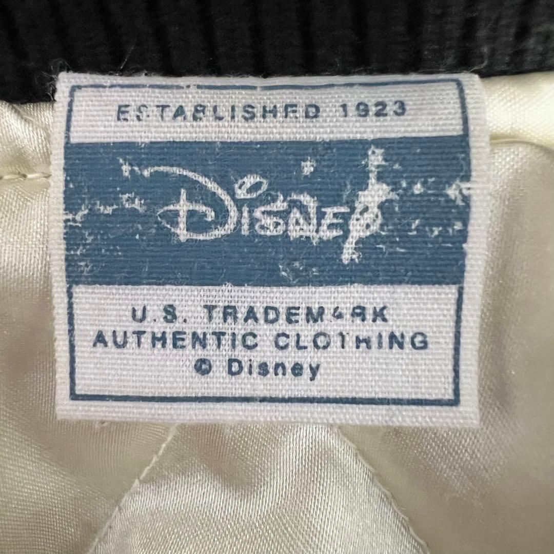 『激レア』　Disney スカジャン　ベロア　刺繍　希少　ブラック　【L】