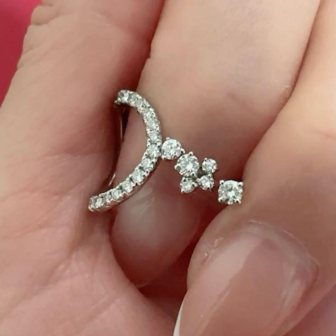 天然ダイヤモンド0.40ct ピンキーリング