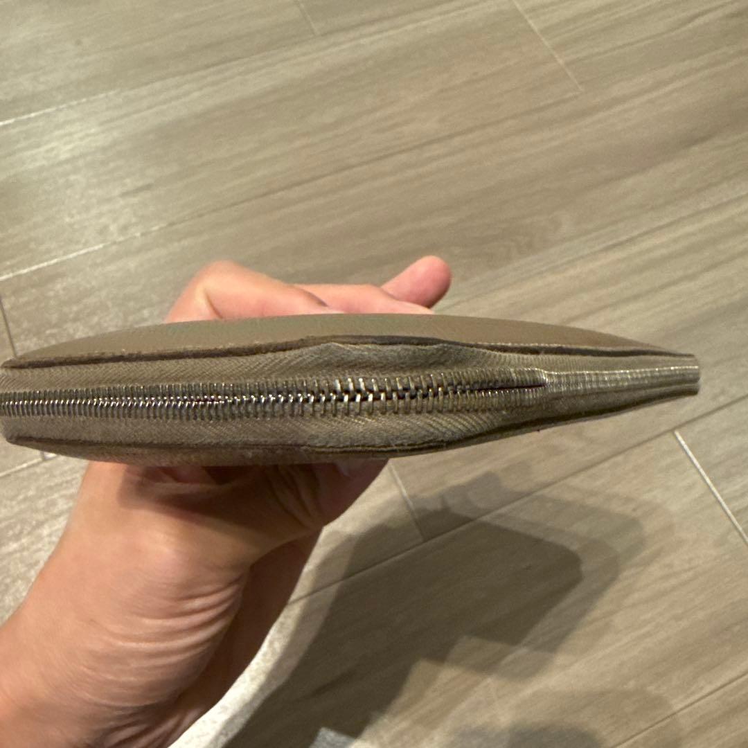HERMES エルメス ジップ長財布 シルクインロング （エトゥープ） 箱付き