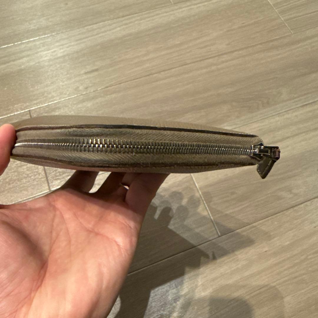 HERMES エルメス ジップ長財布 シルクインロング （エトゥープ） 箱付き