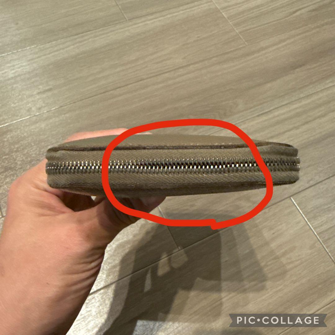 HERMES エルメス ジップ長財布 シルクインロング （エトゥープ） 箱付き