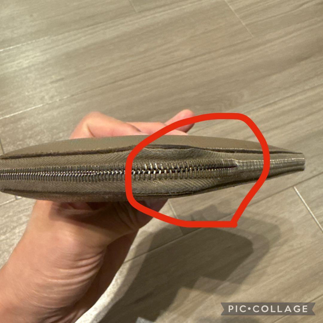 HERMES エルメス ジップ長財布 シルクインロング （エトゥープ） 箱付き