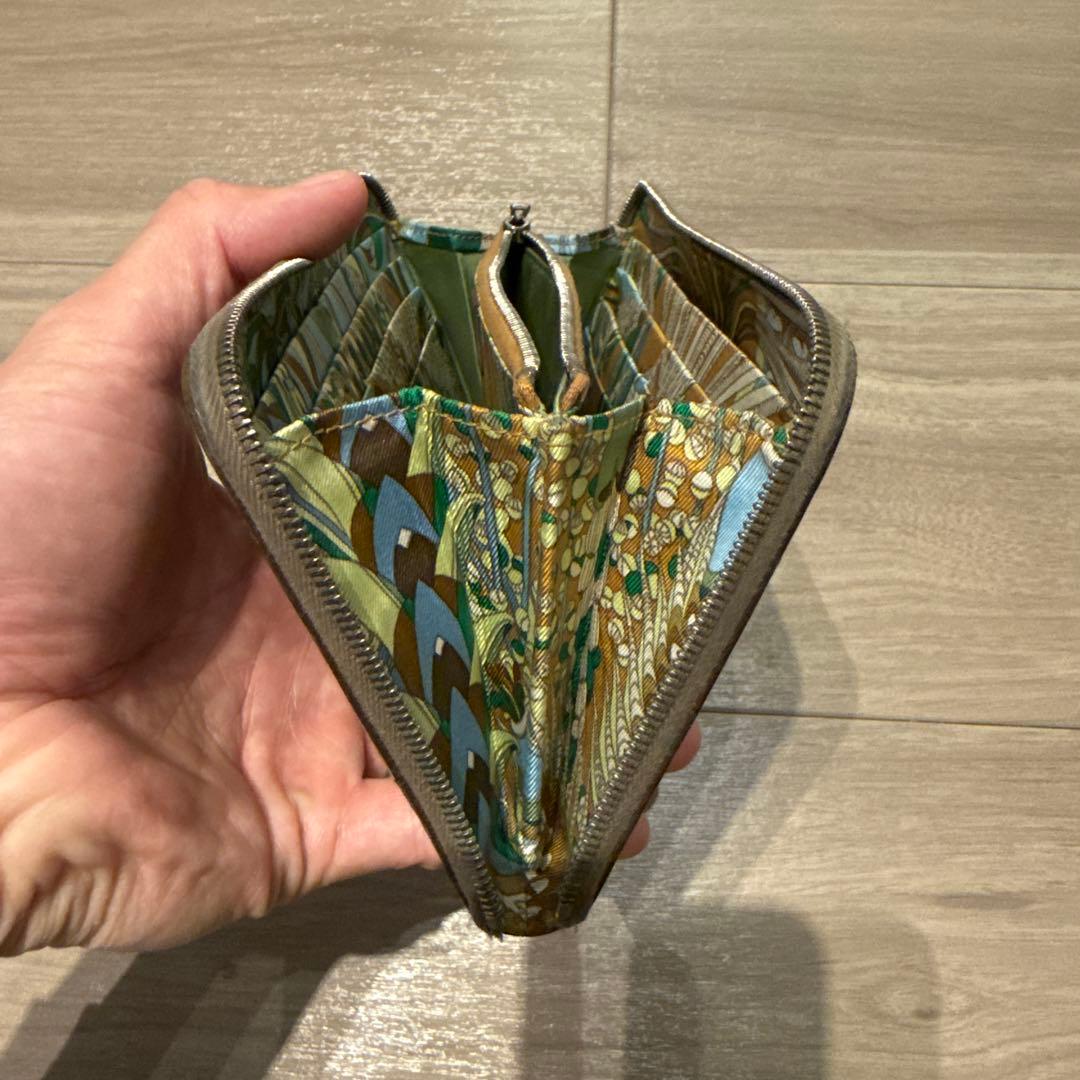 HERMES エルメス ジップ長財布 シルクインロング （エトゥープ） 箱付き