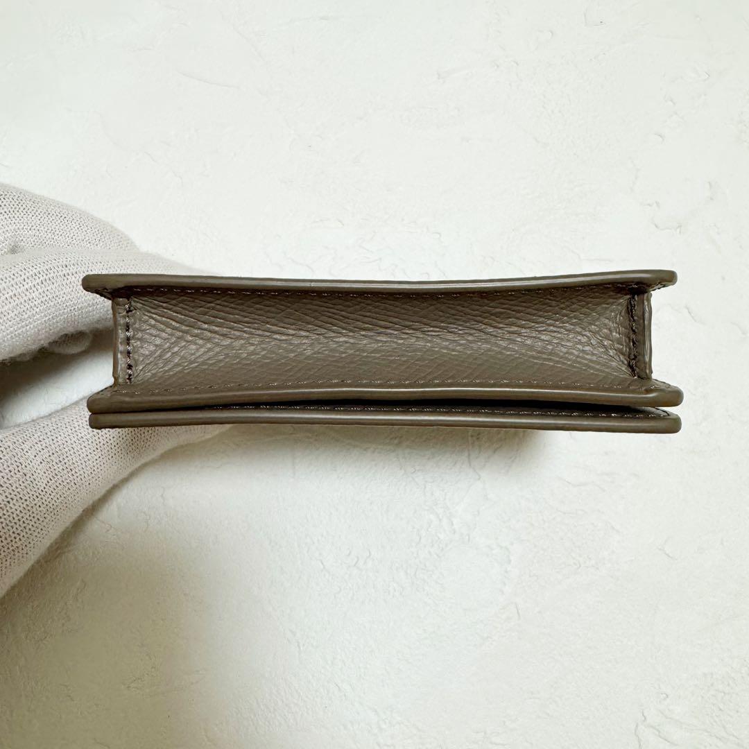美品　CELINE グレー レザー 名刺入れ