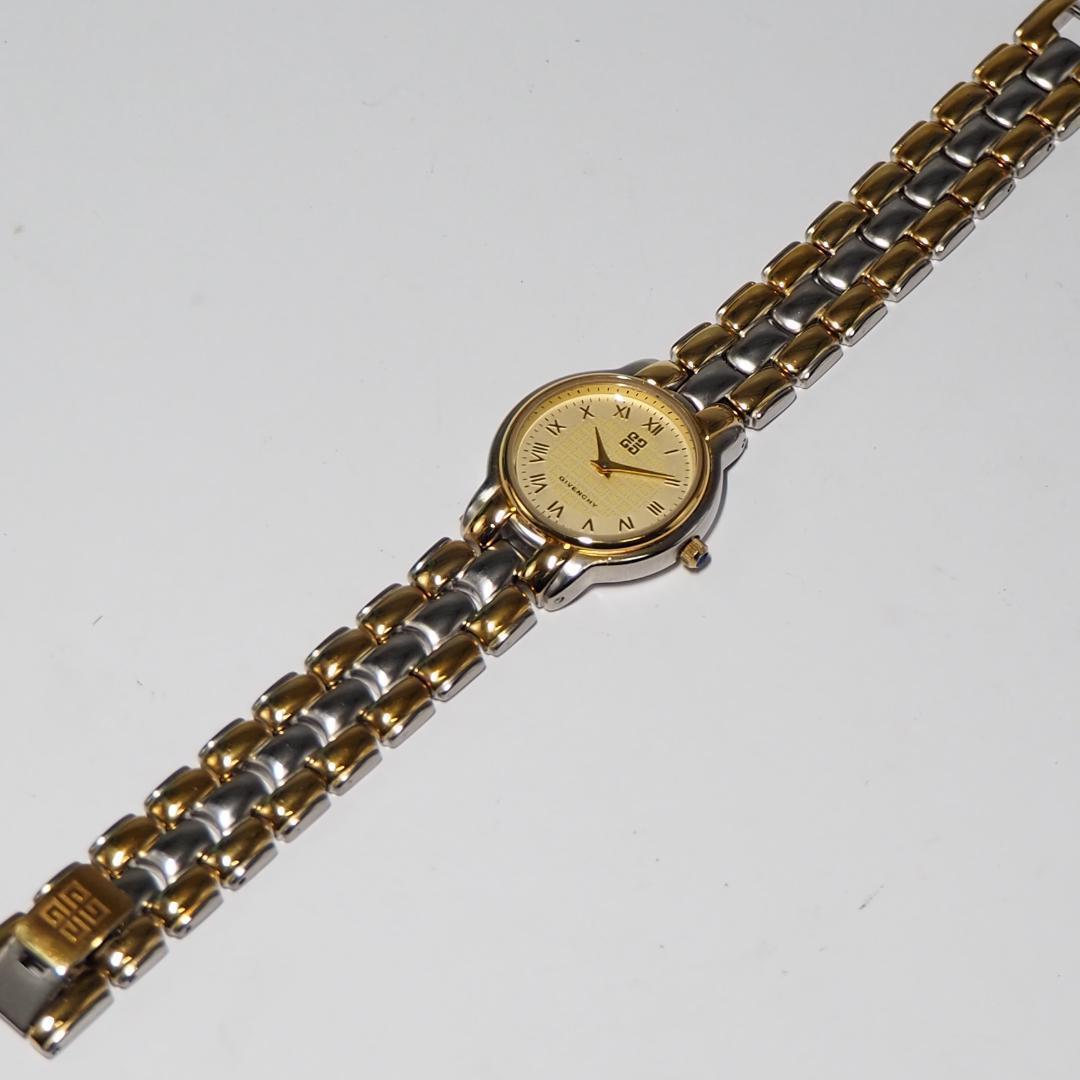 ジバンシイ GIVENCHY コンビ ゴールド文字盤 レディース腕時計 F403