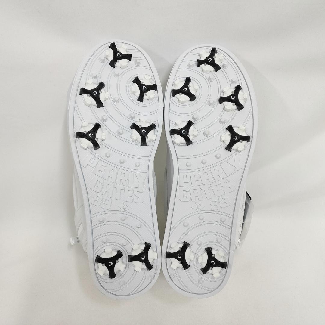 ○★新品 未使用 パーリーゲイツ ミドルカット ゴルフシューズ ホワイト23cm