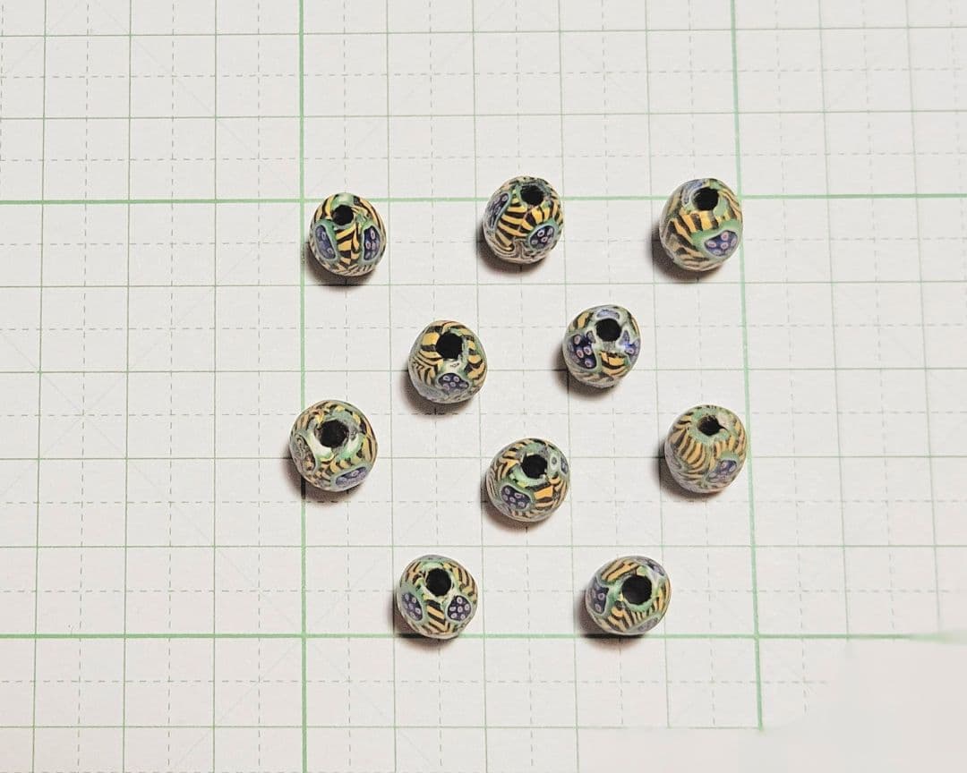 p*o様 アフリカとんぼ玉　ミルフィオリ　極致　10個