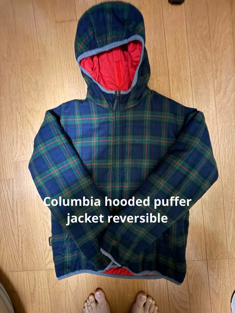 め*ん様 Columbia hooded puffer jacket rever