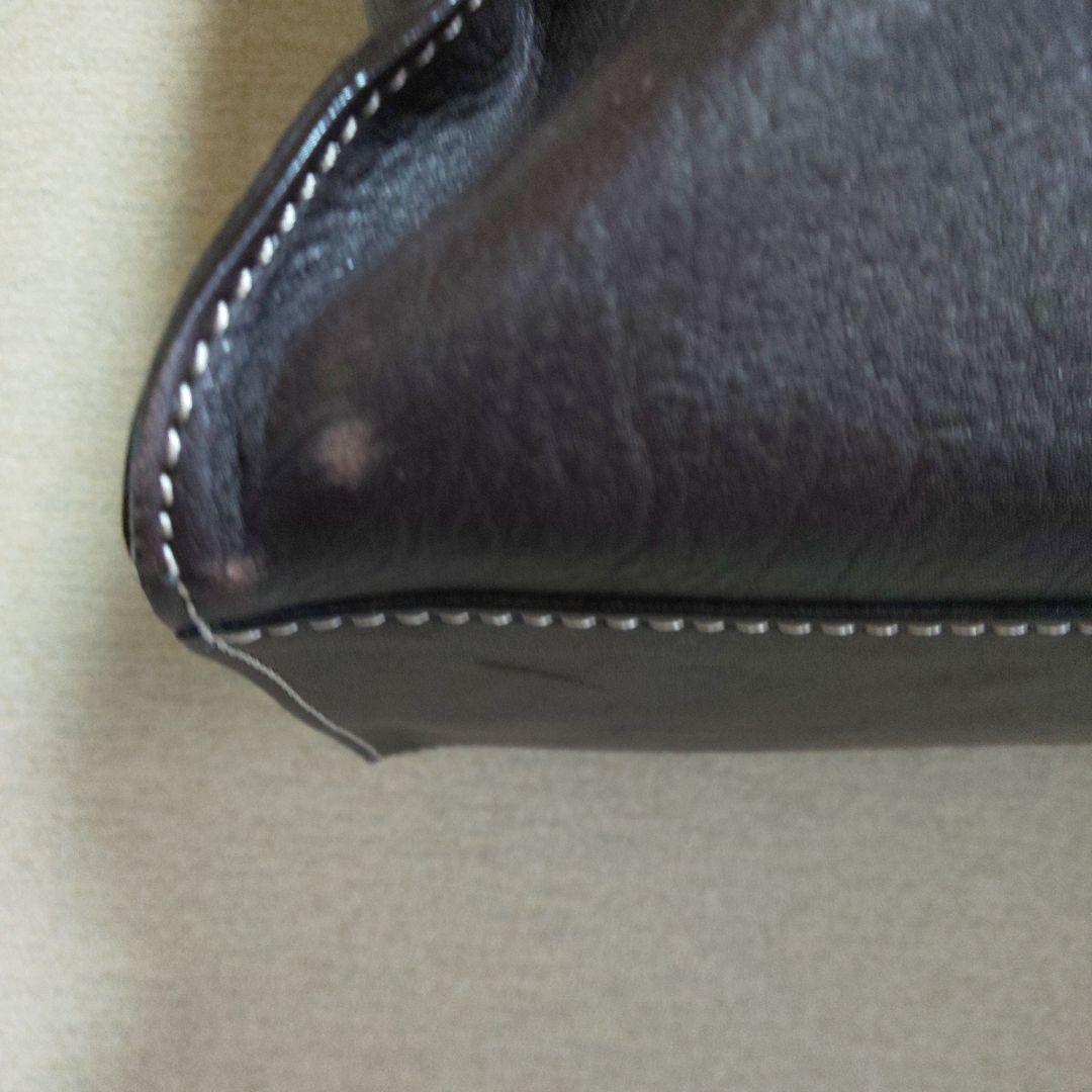 ダークブラウン レザートートバッグ