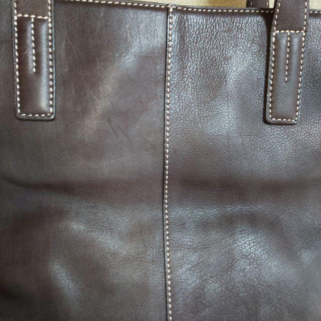 ダークブラウン レザートートバッグ