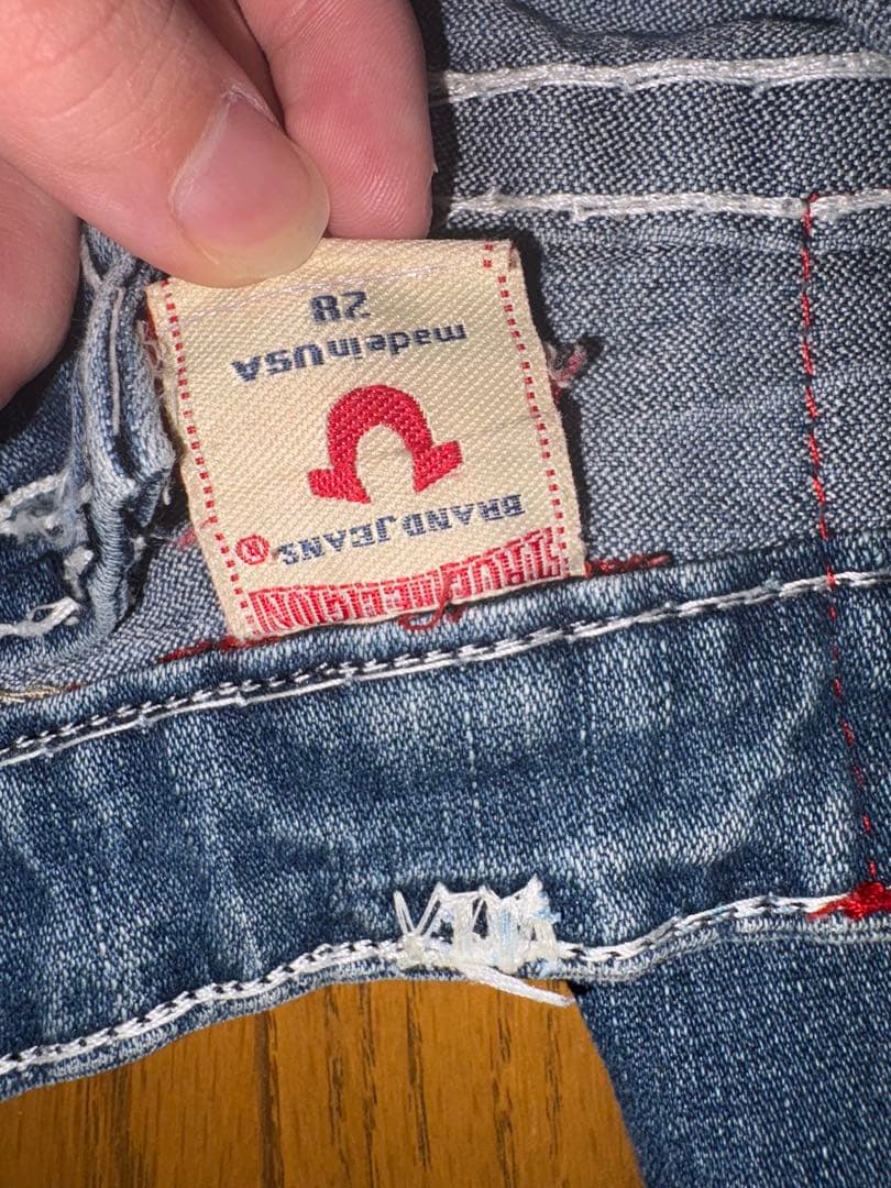 TRUE RELIGION デニムパンツ ブーツカット 太ステッチ W28