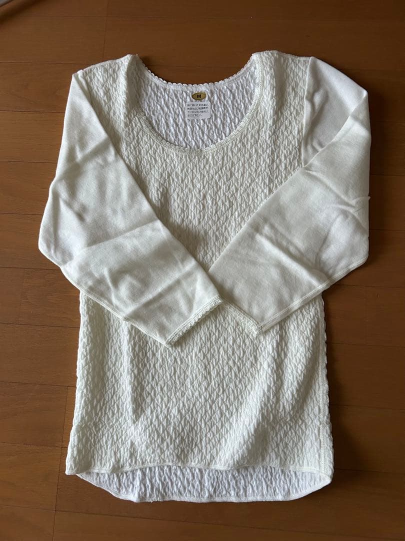 ひだまり　健康肌着 レディース　8分袖インナー　スラックス下　M