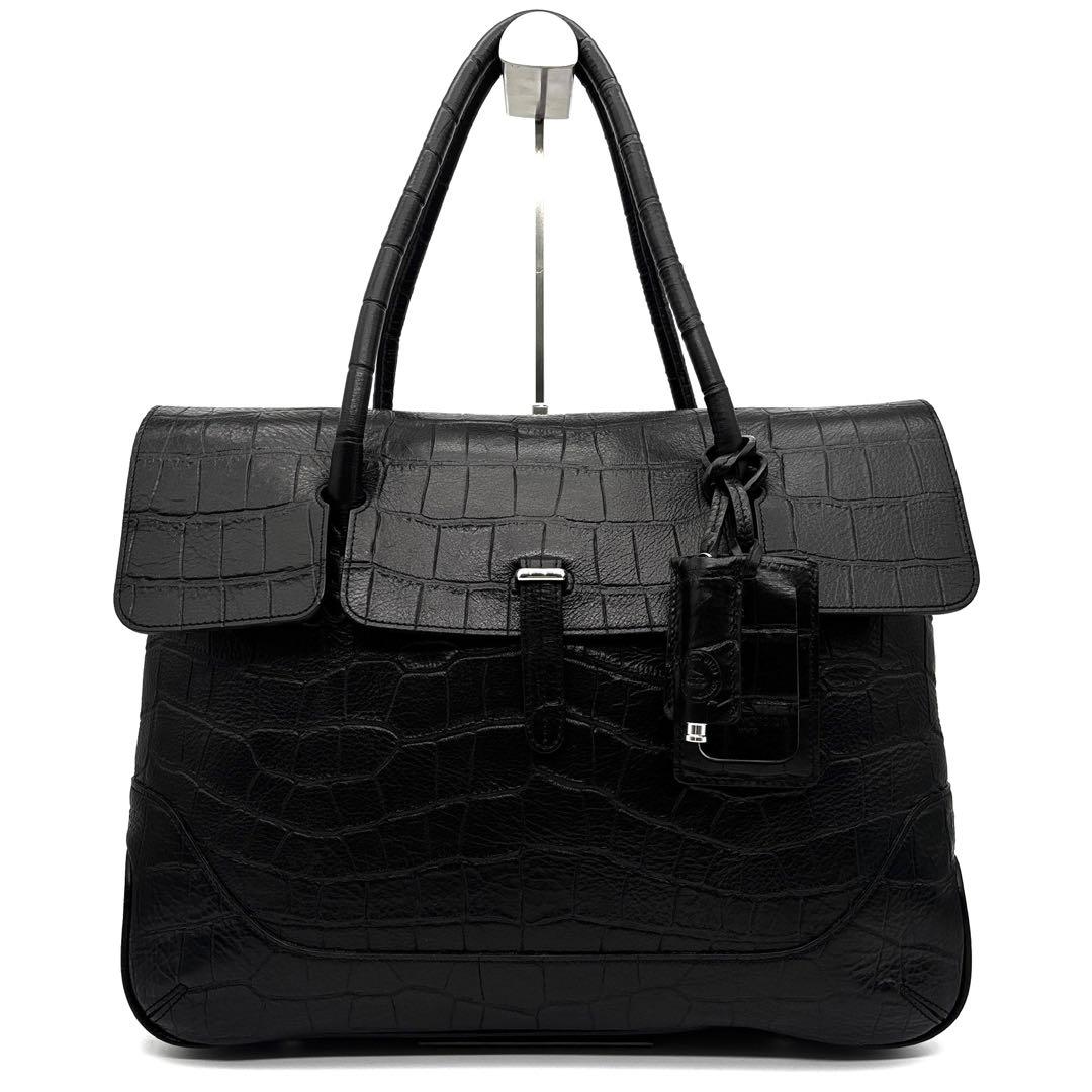 未使用級 ペッレモルビダ メイデンボヤージュ トートバッグ レザー フラップ 黒