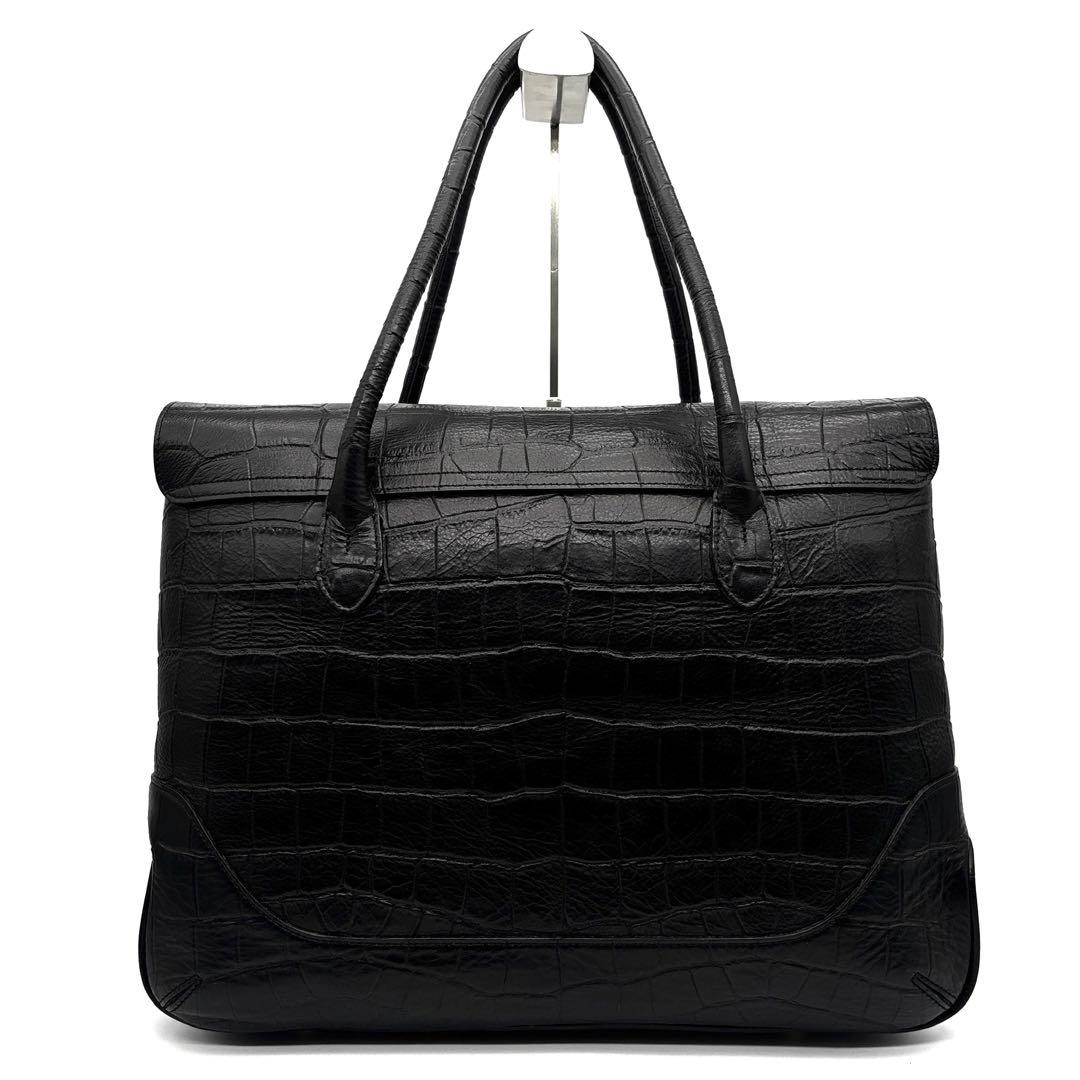 未使用級 ペッレモルビダ メイデンボヤージュ トートバッグ レザー フラップ 黒