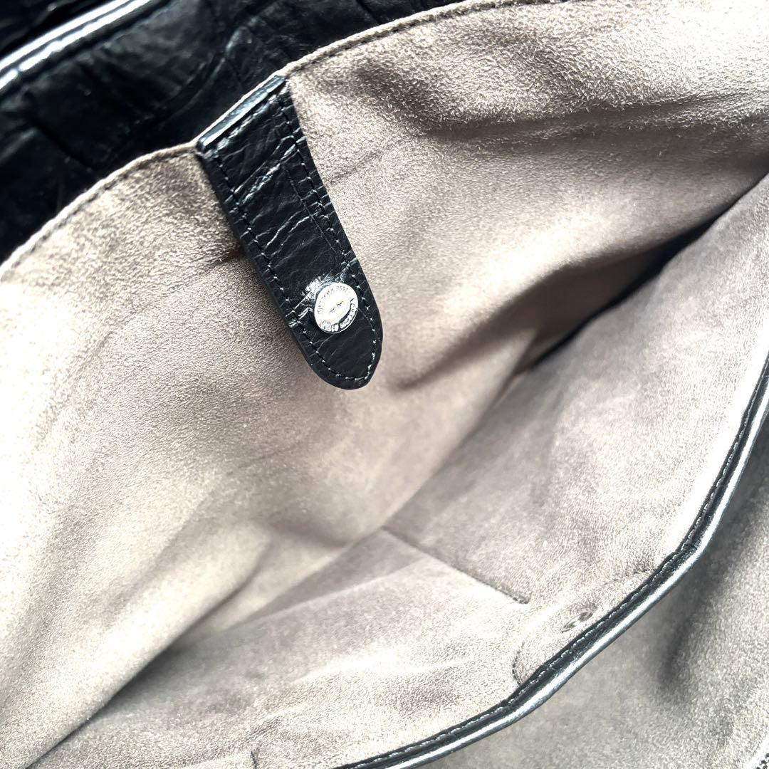 未使用級 ペッレモルビダ メイデンボヤージュ トートバッグ レザー フラップ 黒