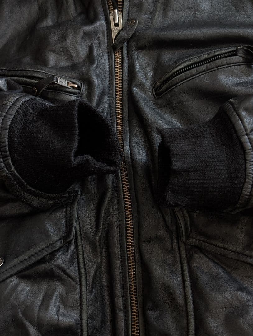 Schott レザージャケット カウハイド USA製 XL ブラック ショット