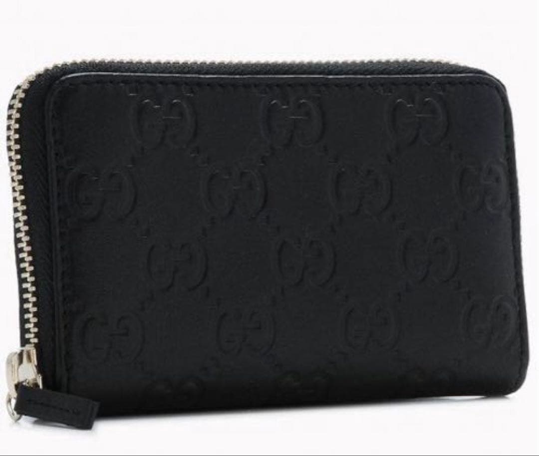 極美品　GUCCI グッチシマ　黒 レザー ケース　カードケース