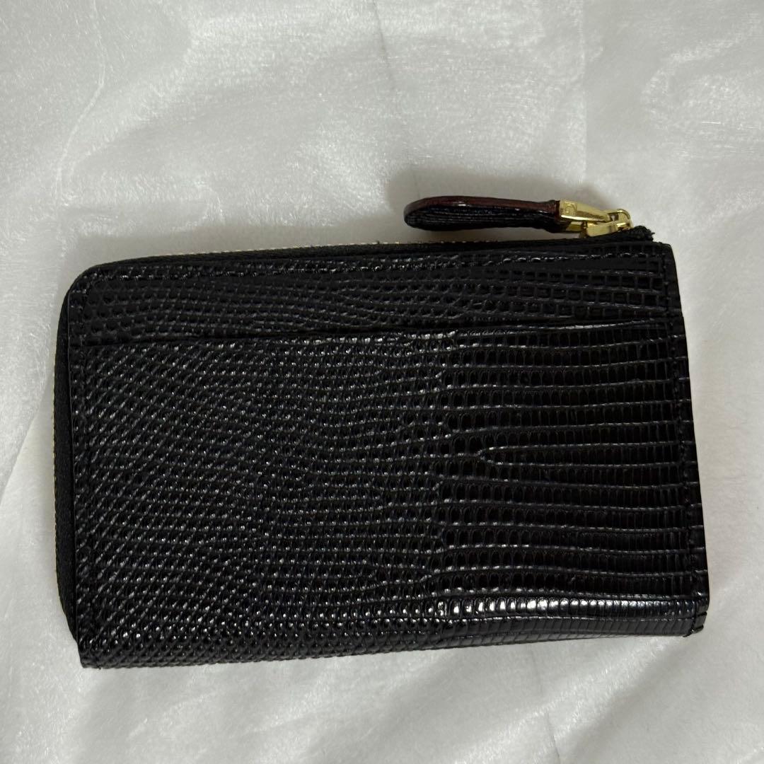 ⭐️未使用級⭐️ガンゾ　リザード　マネークリップ　小銭入れ　ブラック　レザー　セット