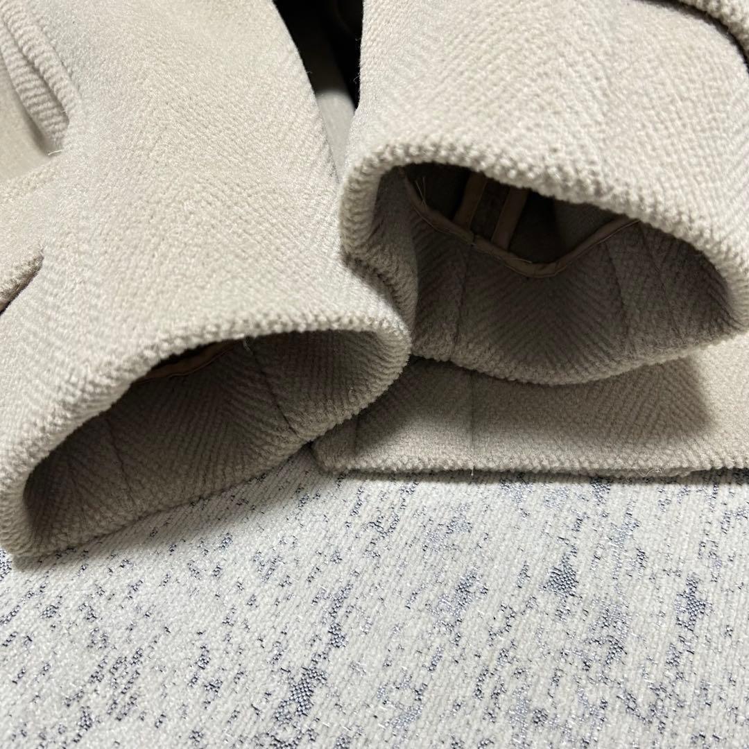 オールドイングランド　ヘリンボーンダッフルコート　くすみグリーン　レディース