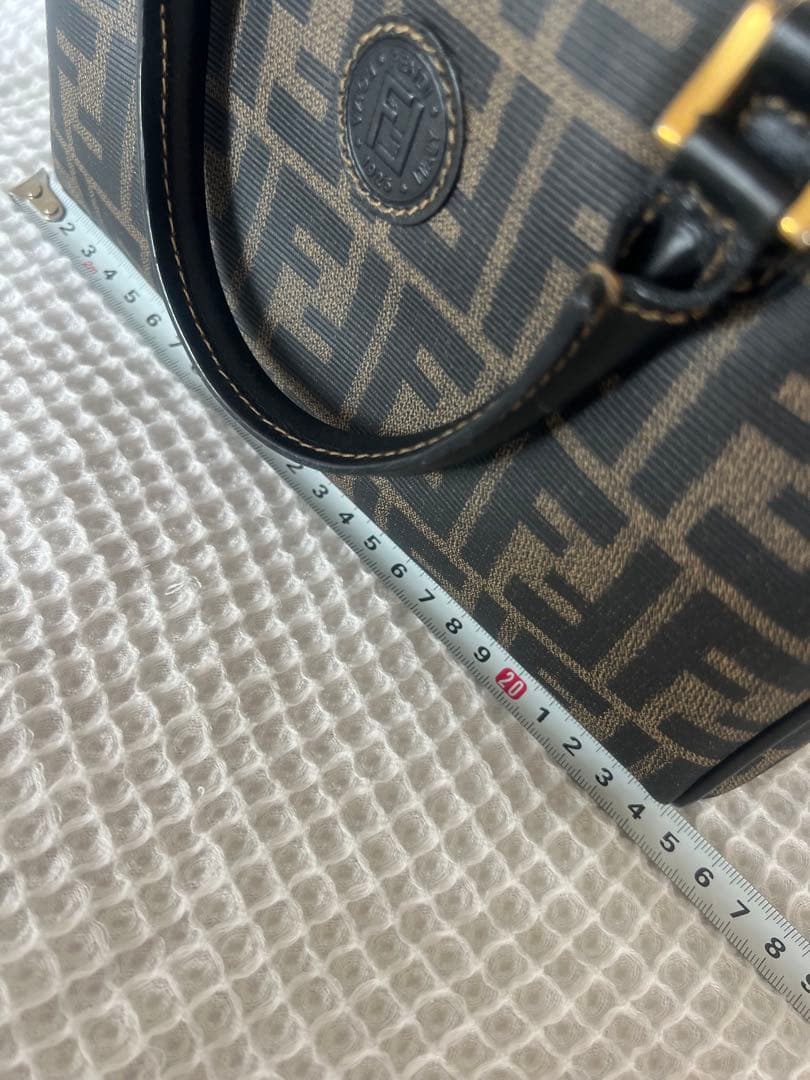 Fendi FFロゴ ハンドバッグ ブラウン/ブラック