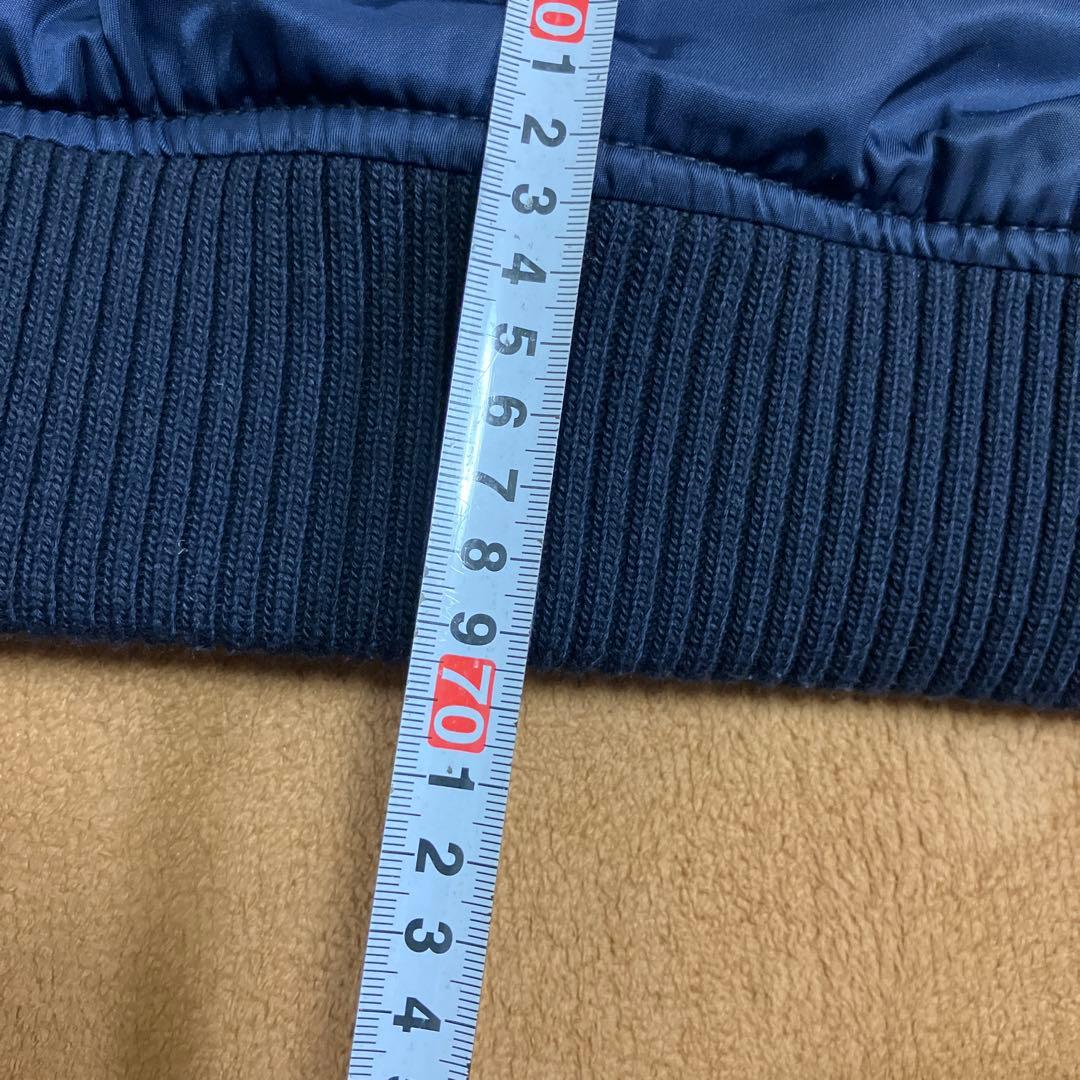 alpha フーデッドリブジャケット　ネイビー　2L