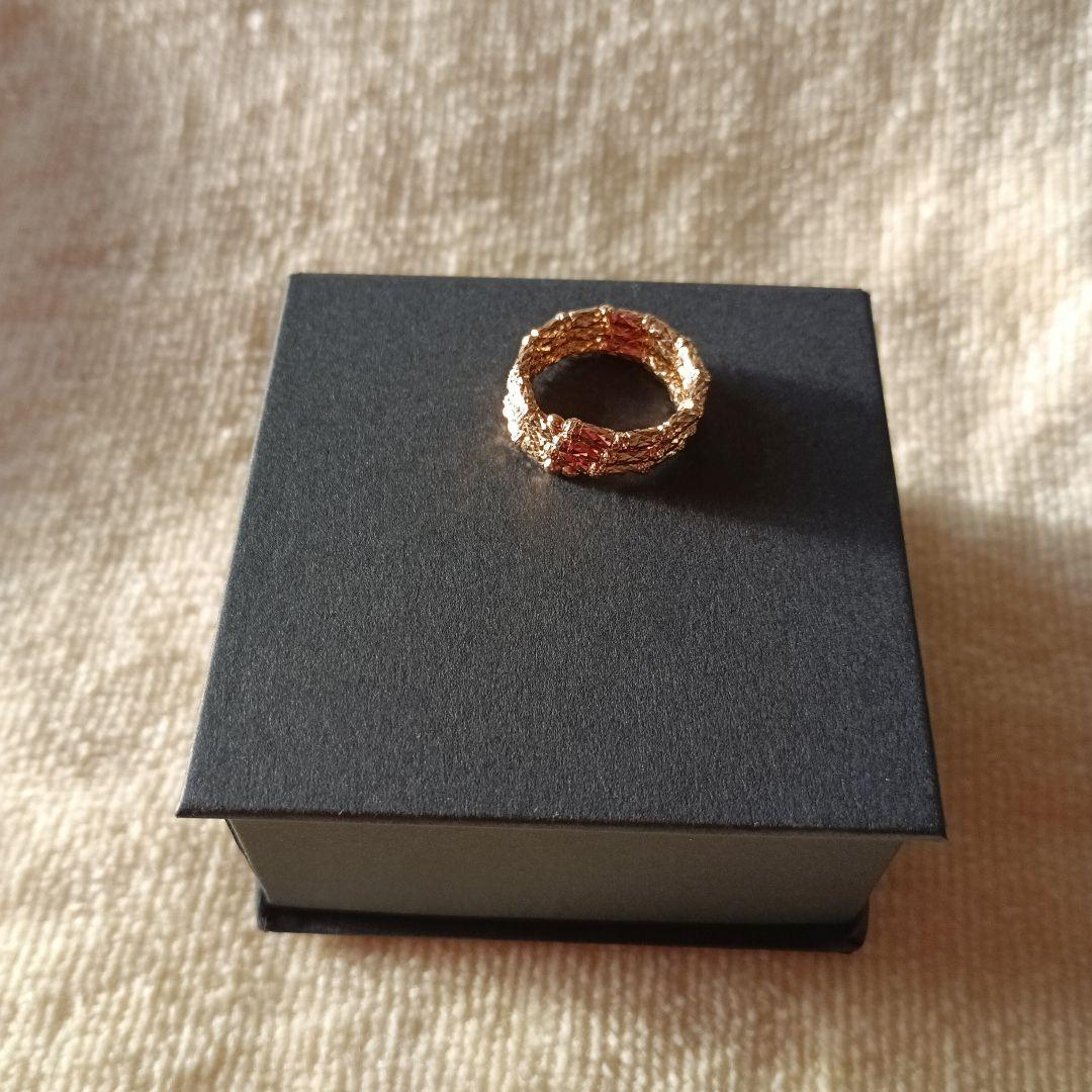 ＧＳＴＶK18YGクロスミラーカットフリーリング サイズ6～20